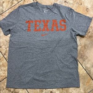 Nike Men's Gray and Orange Texas Tee
